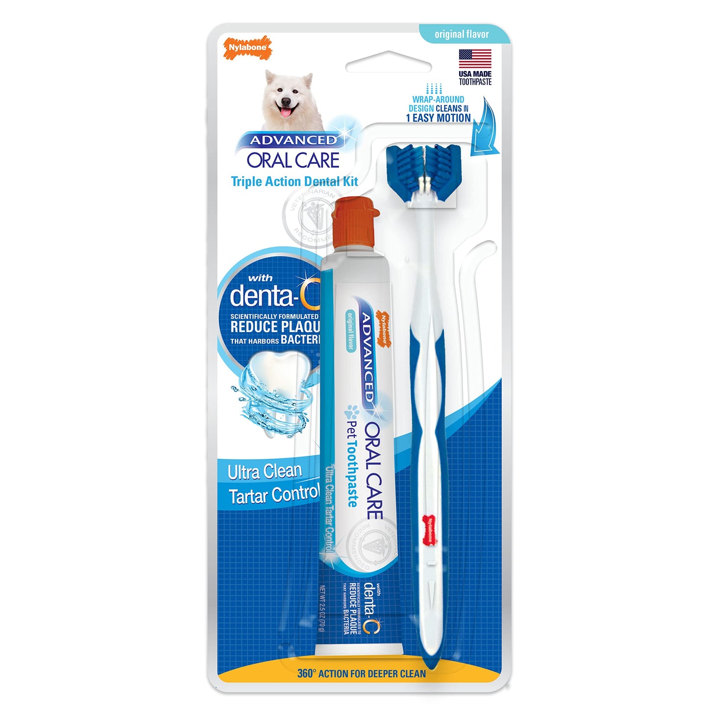 Nylabone Advanced Oral Care Cat Dental Kit Original (3 Count)