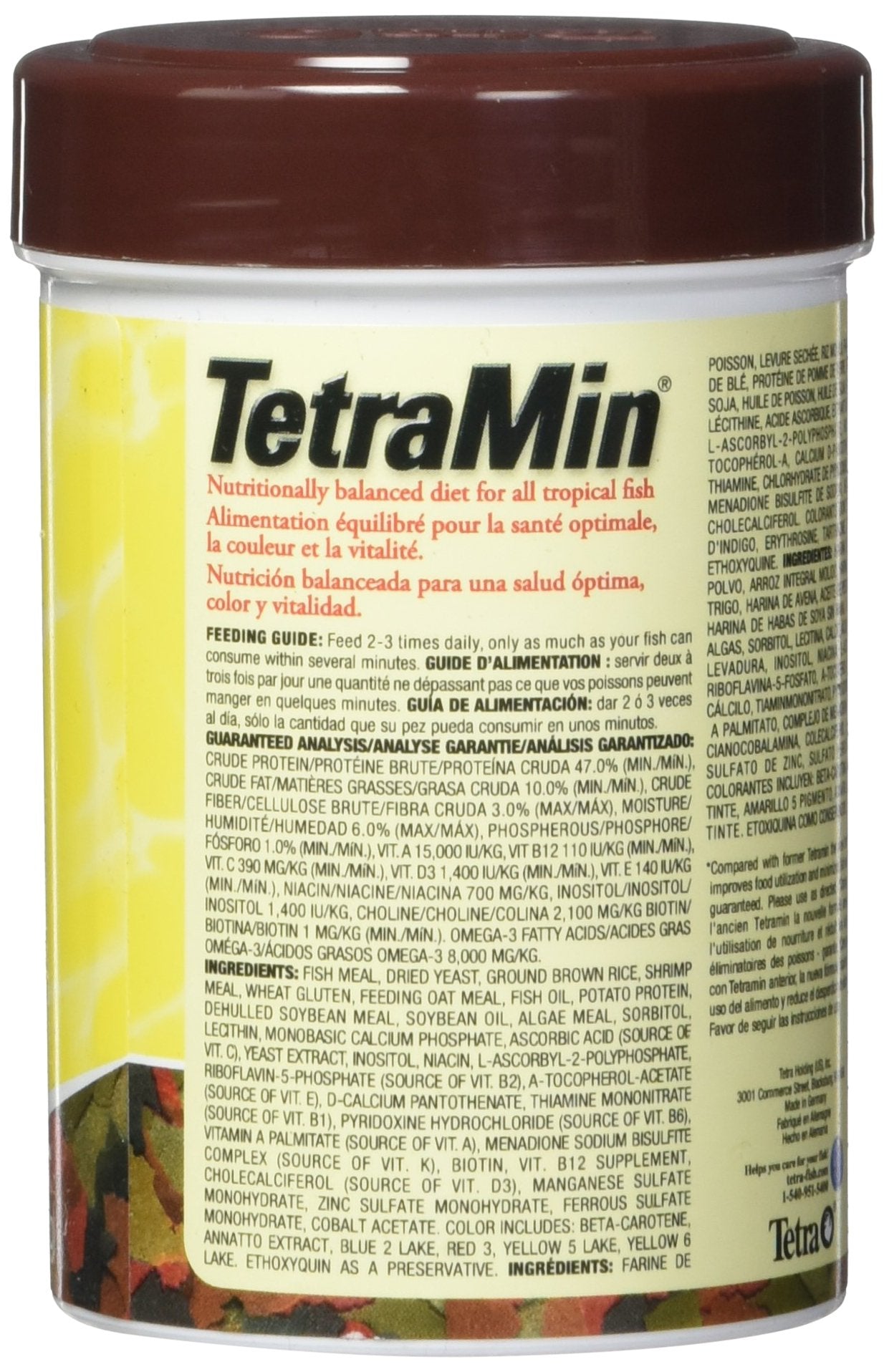 Tetra Flocons tropicaux, formule nutritionnelle pour poisson avec crevettes, 62 g - Furr-Reel