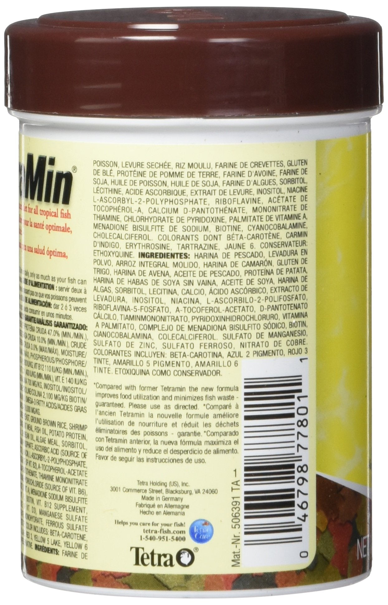 Tetra Flocons tropicaux, formule nutritionnelle pour poisson avec crevettes, 62 g - Furr-Reel