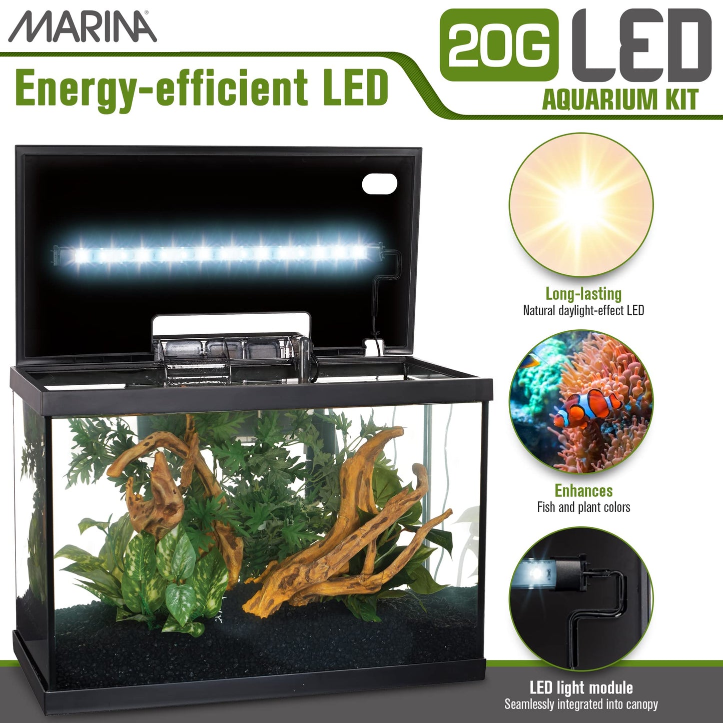 Marina LED Aquarium Kit, 10 Gallon, (15256A1)