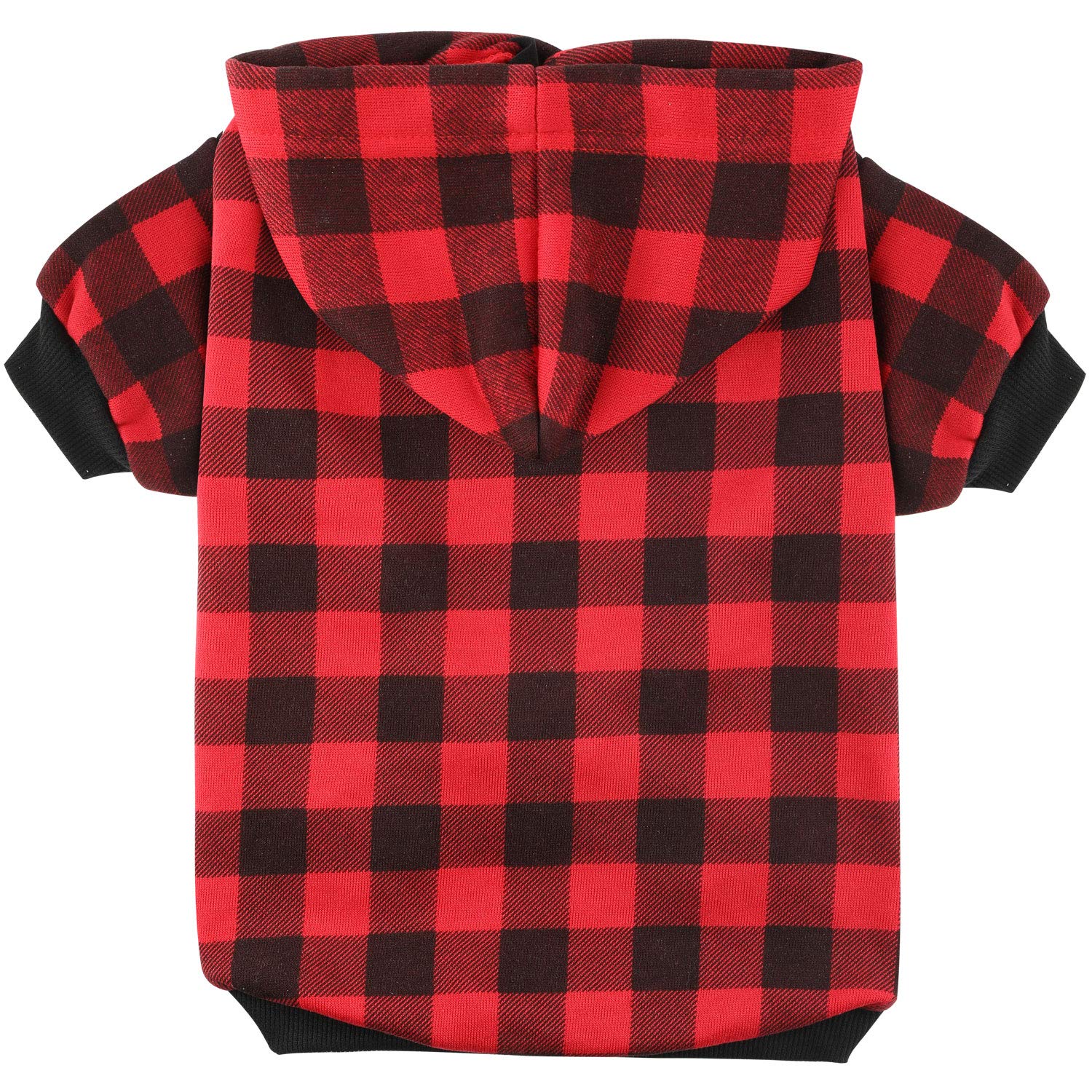 Plaid Dog Hoodie Sweatshirt Sweater for Extra Large Dogs Cat Puppy Clothes Coat Warm and Soft(XL) Furr-Reel