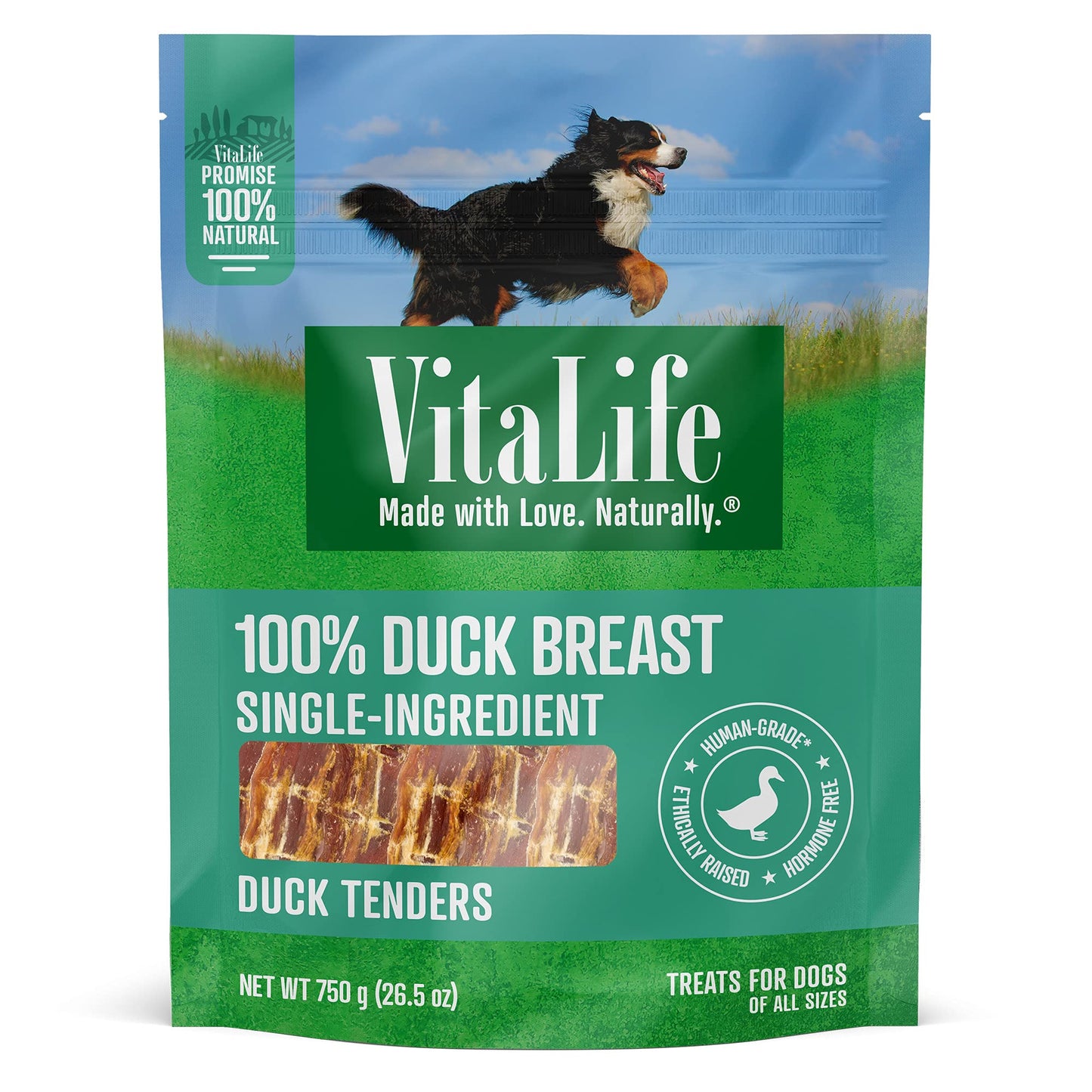 VitaLife 750 g Duck Tenders, All Natural Dog Treats - Furr-Reel