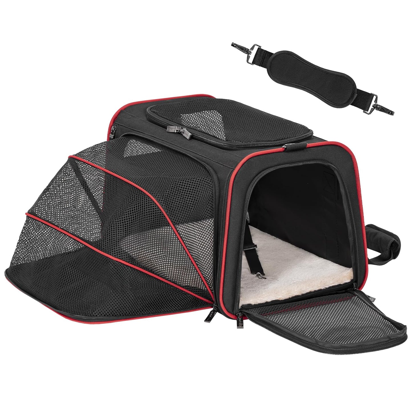 Petsfit Rabbit Carrier Bunny Carriers, Airline Approved Soft-Sided Pet Carrier for Guinea Pig/Cat/Dog/Kittens/Puppy, 16"x 10"x 9"