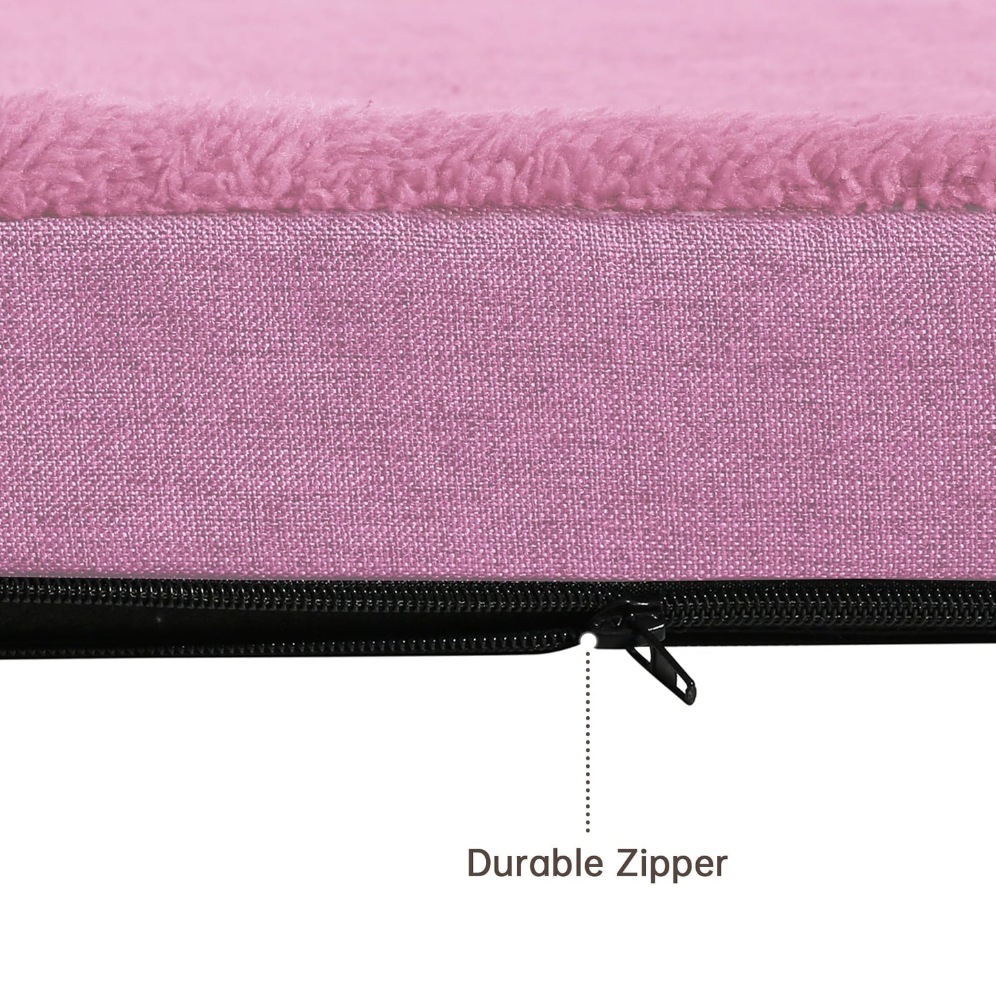 JOLLYVOGUE Dog Bed Large, Orthopedic Dog Bed Support Egg Crate Foam Dog Beds, Soft & Cozy Pet Bed Mat with Removable Washable Cover (Large, Dark Grey, Up to 75 lbs)