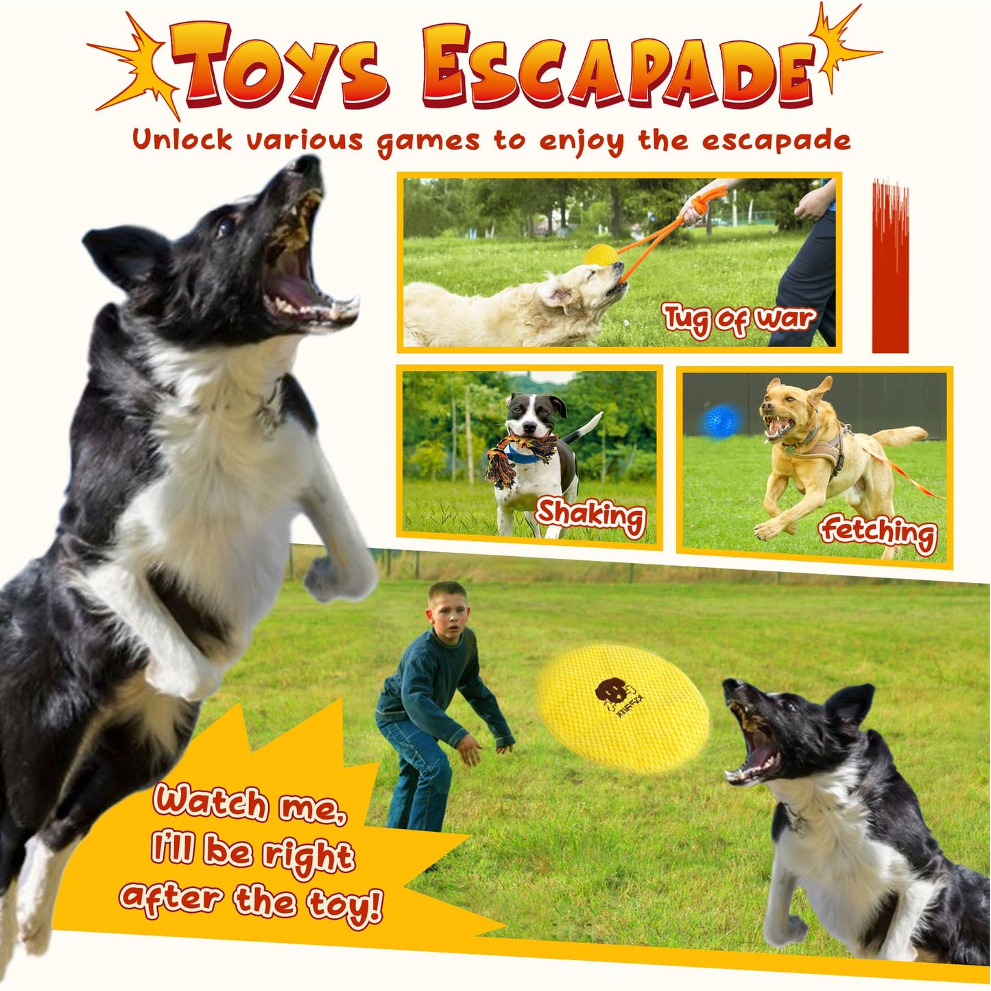 KIPRITII Dog Toys for Puppy Teething - 23 Pack Puppy Teething Toys for Boredom, Pet Dog Toothbrush Dog Toys with Rope Toys, Dog Treat Ball and More Squeaky Toy for Puppies and Small Dogs