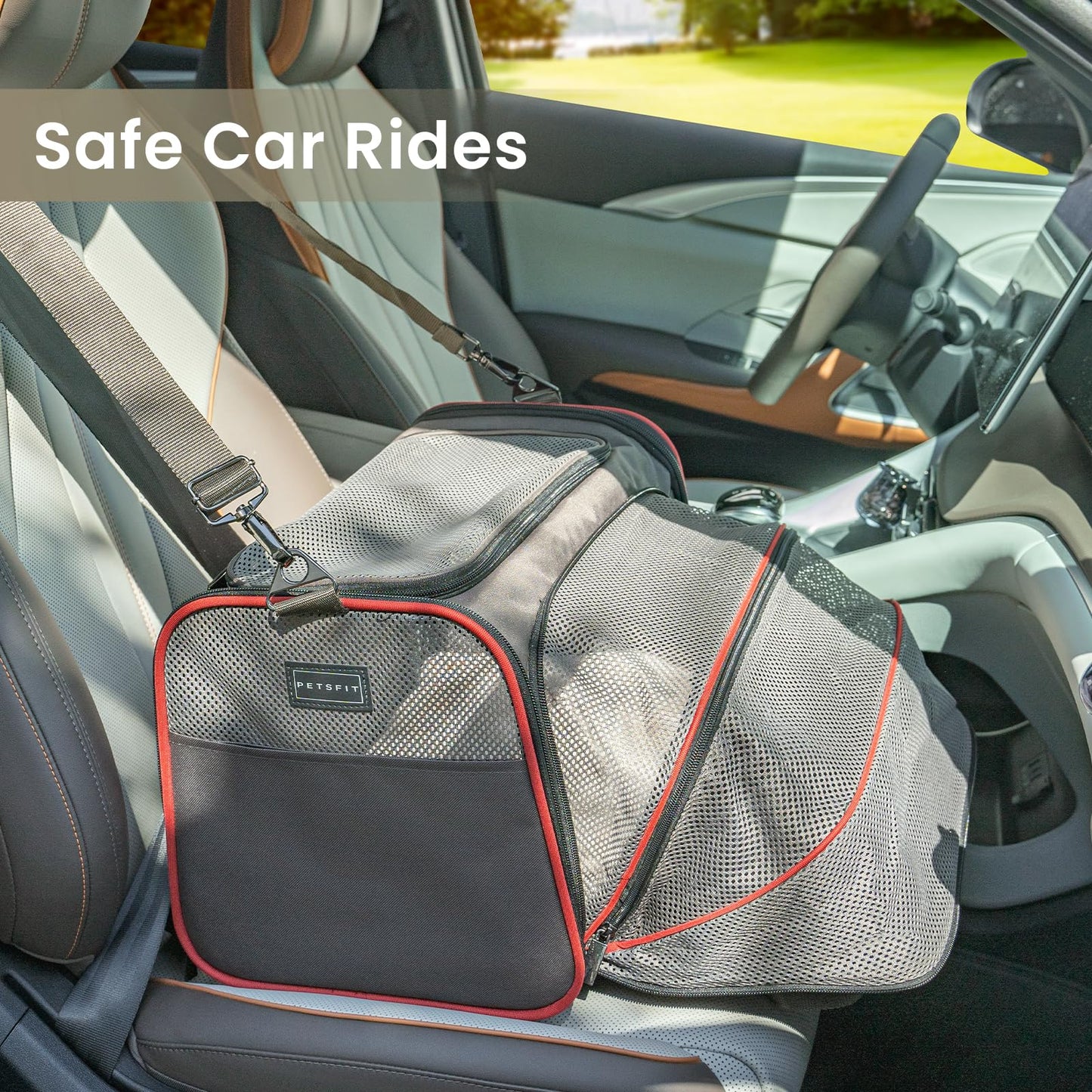 Petsfit Rabbit Carrier Bunny Carriers, Airline Approved Soft-Sided Pet Carrier for Guinea Pig/Cat/Dog/Kittens/Puppy, 16"x 10"x 9"