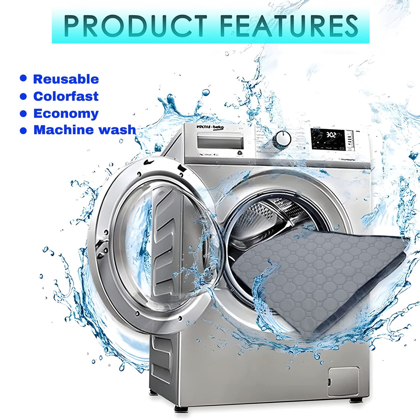 Fantperful Pet-Cage Liners-Mat Pee Pads-Bedding - for Guinea Pig Hamsters Chinchillas Bunny Rabbit Ferrets Rat Hedgehogs Small Cat Dog Puppies Small Mini Animal 2 Packs (S(13.77x19.68inch))