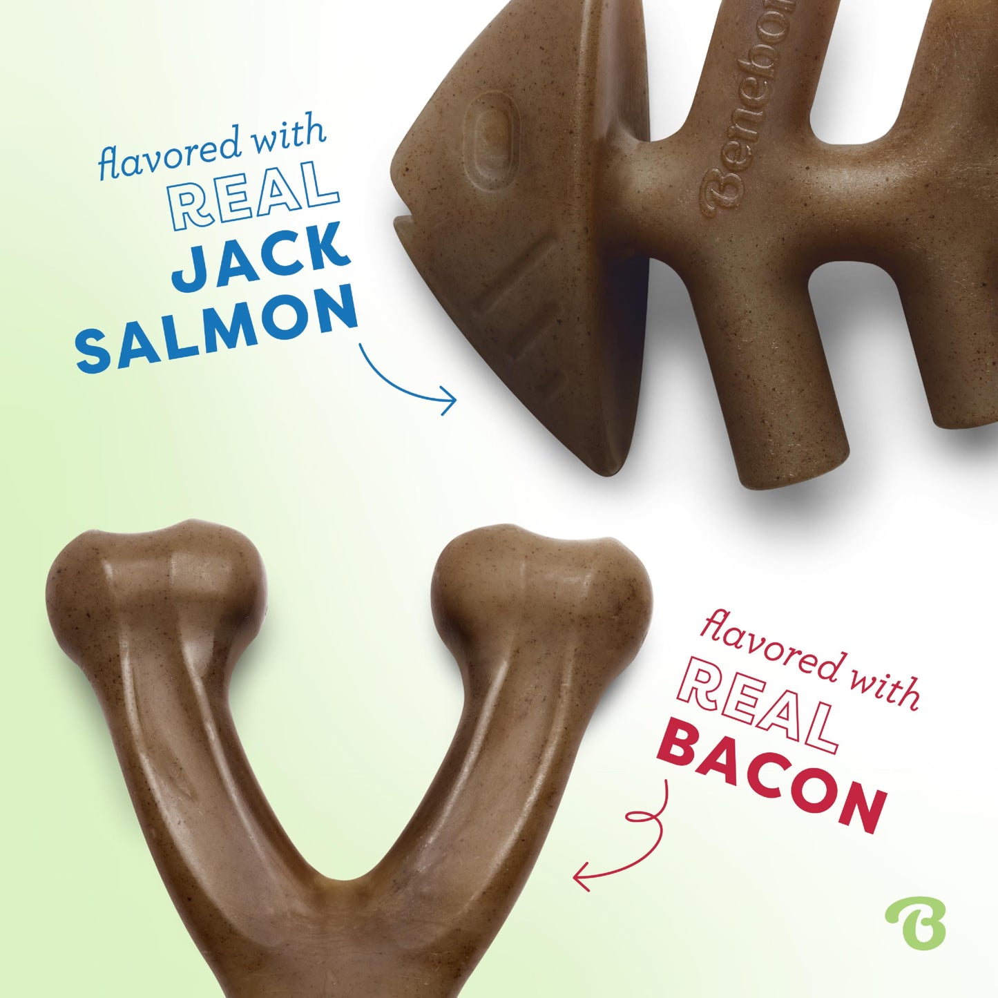 Benebone Small 4-Pack Dog Chew Toys for Aggressive Chewers, Made in USA, 30lbs and Under