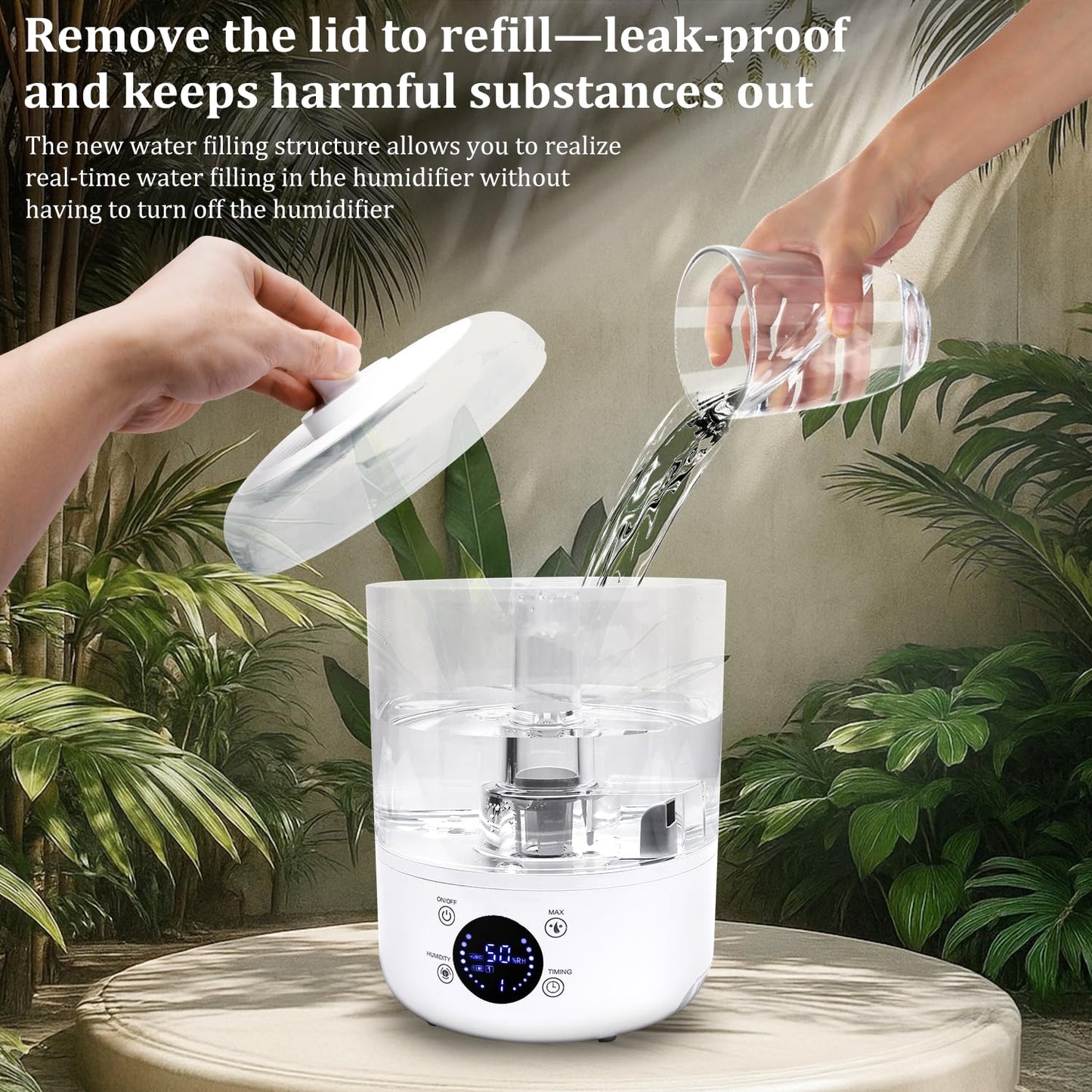 4L Reptile Fogger Humidifier - Terrariums Fog Machine with Humidity Control Sensor, Timer & 3 Adjustable Mist Levels, Touch & Remote Control, Reptile Mister for Reptiles Amphibians Snake Herps Furr-Reel