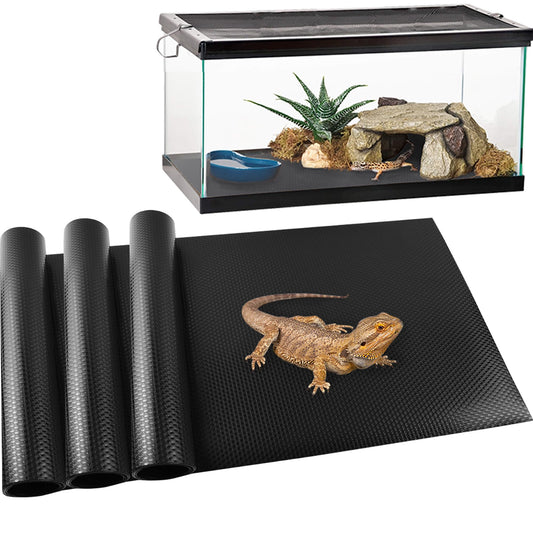 TCYPUHL Reptile Carpet, Reptile Mat, Bearded Dragon, Leopard Gecko Substrate,Bearded Dragon Tank Flooring, Snake,Tortoise Bedding, Bearded Dragon Tank Accessories (18"X 79", 1 PCS)