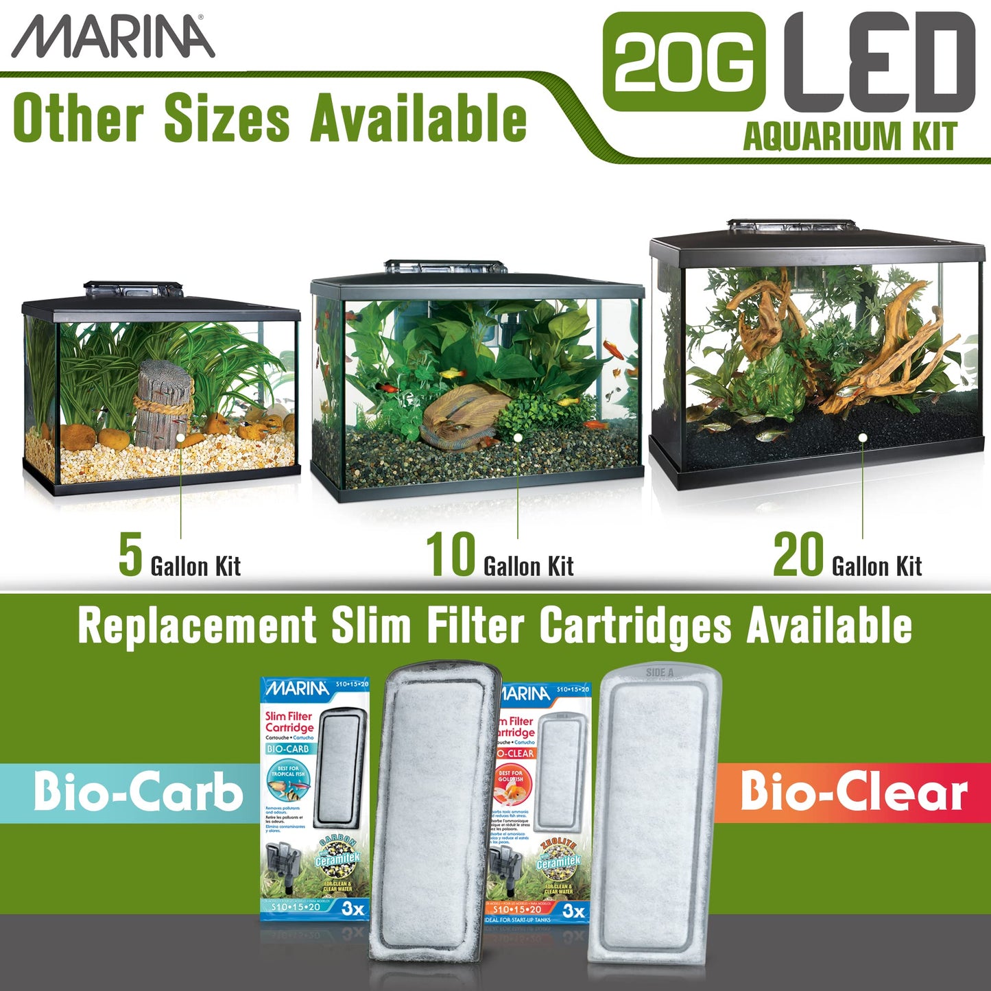 Marina LED Aquarium Kit, 10 Gallon, (15256A1)
