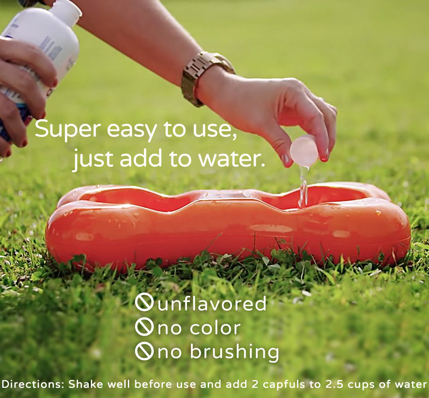 No Brushing Dental Care Water Additive: for Dogs & Cats Bad Breath, Oral Care Rinse Freshener Treats Plaque & Teeth Tartar. Dog & Cat Mouth Cleaner for Pets Drinking Bowl (500ml, Original)