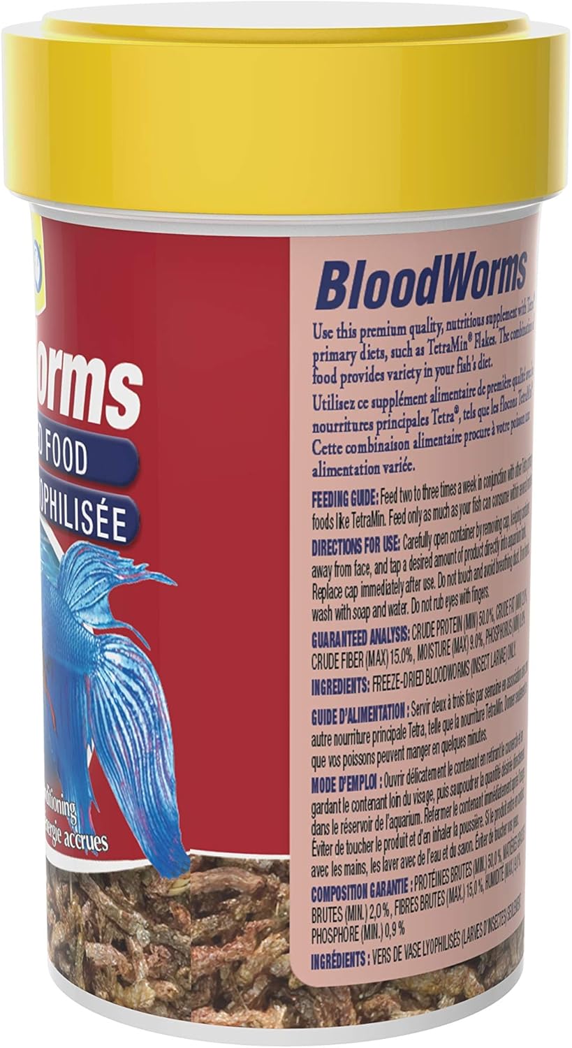 Tetra Bloodworms 0.25oz, 7g (Bilingual)