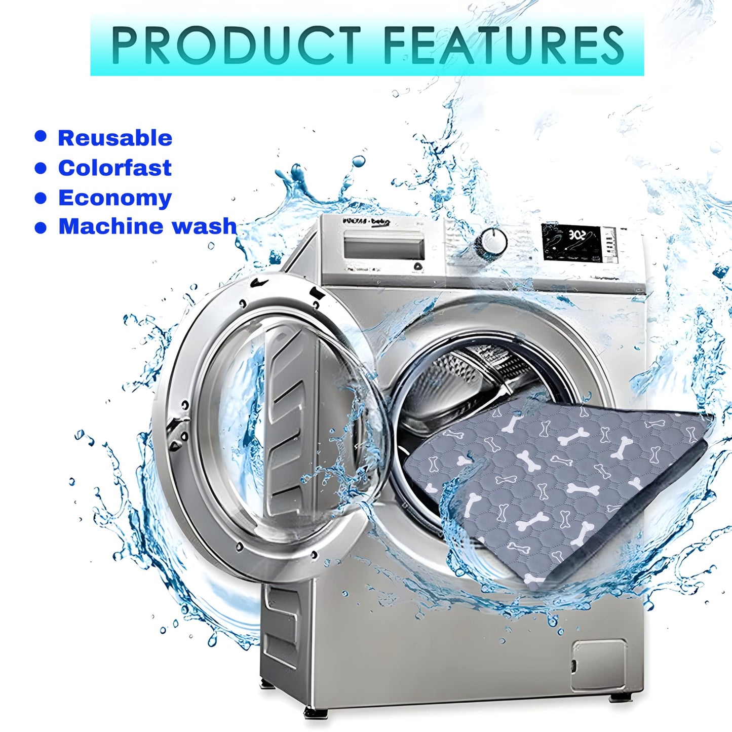 Fantperful Pet-Cage Liners-Mat Pee Pads-Bedding - for Guinea Pig Hamsters Chinchillas Bunny Rabbit Ferrets Rat Hedgehogs Small Cat Dog Puppies Small Mini Animal 2 Packs (S(13.77x19.68inch))