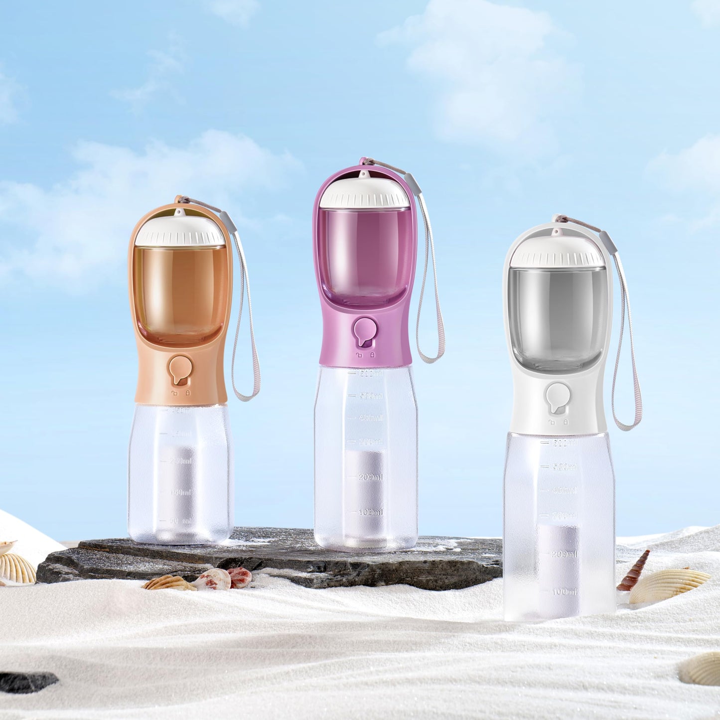 AVELORA Dog Water Bottle with Food Container, Portable Pet Dog Water Dispenser for Outdoor Walking,Hiking,Travel,Puppy Essentials,Puppy Supplies,Replaceable Waste Bags