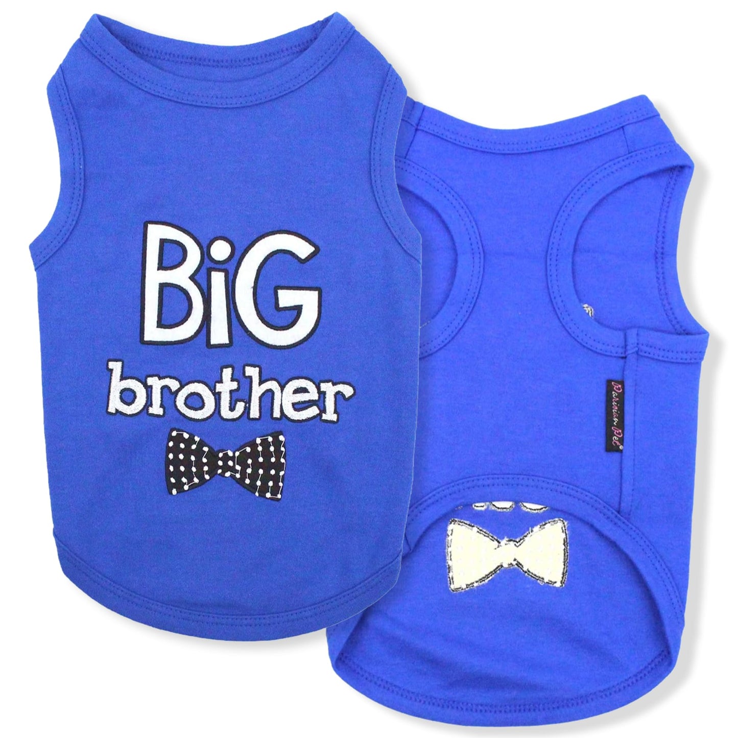 Parisian Pet Dog T-Shirt with Embroidered 'Security' Word - Black Dog Costume - 100% Cotton, Breathable Pet Clothes - Sleeveless Pet Vest - Machine Washable Dog Shirts for Medium Dogs - M