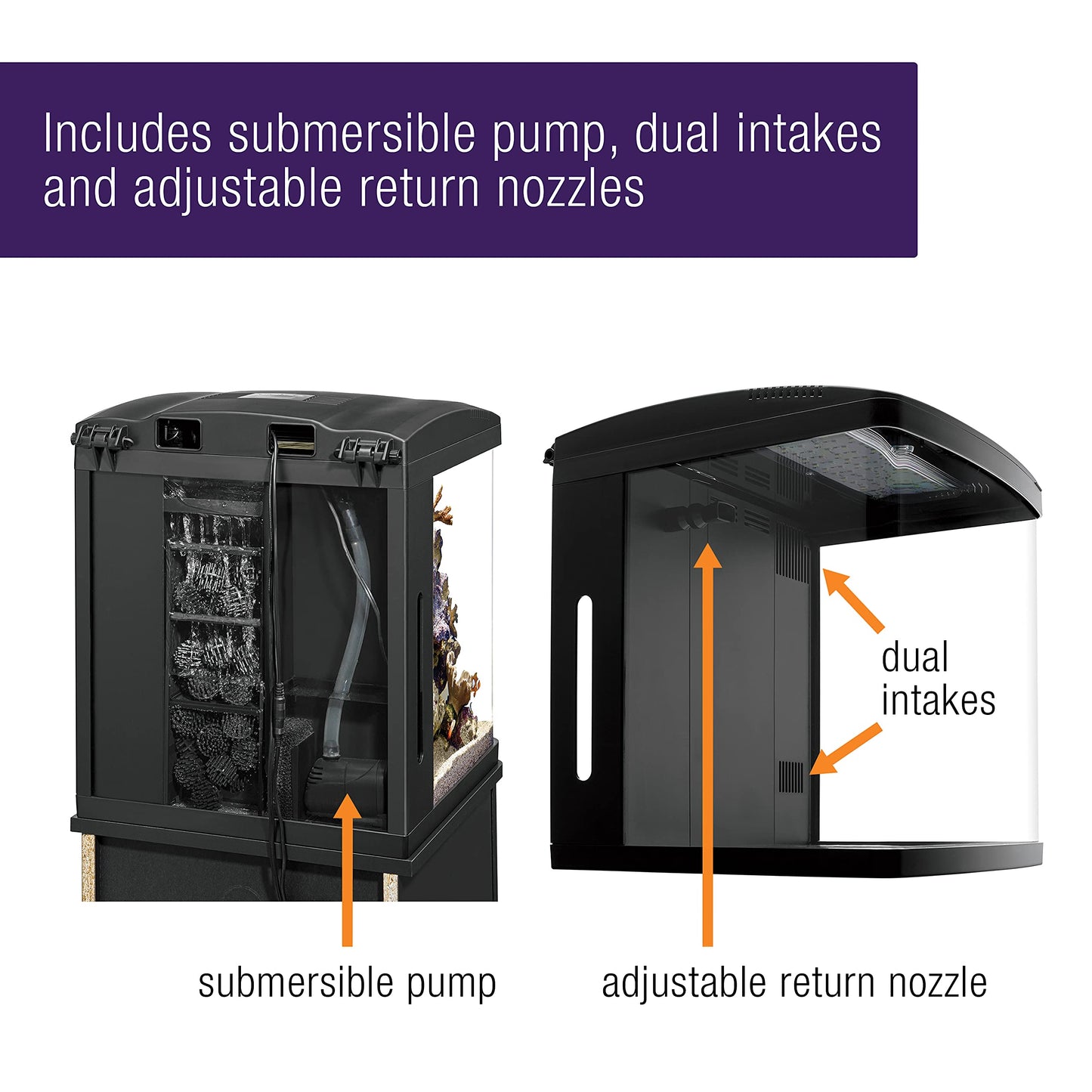 Coralife Fish Tank Led BioCube Aquarium Starter Kits, Size 16