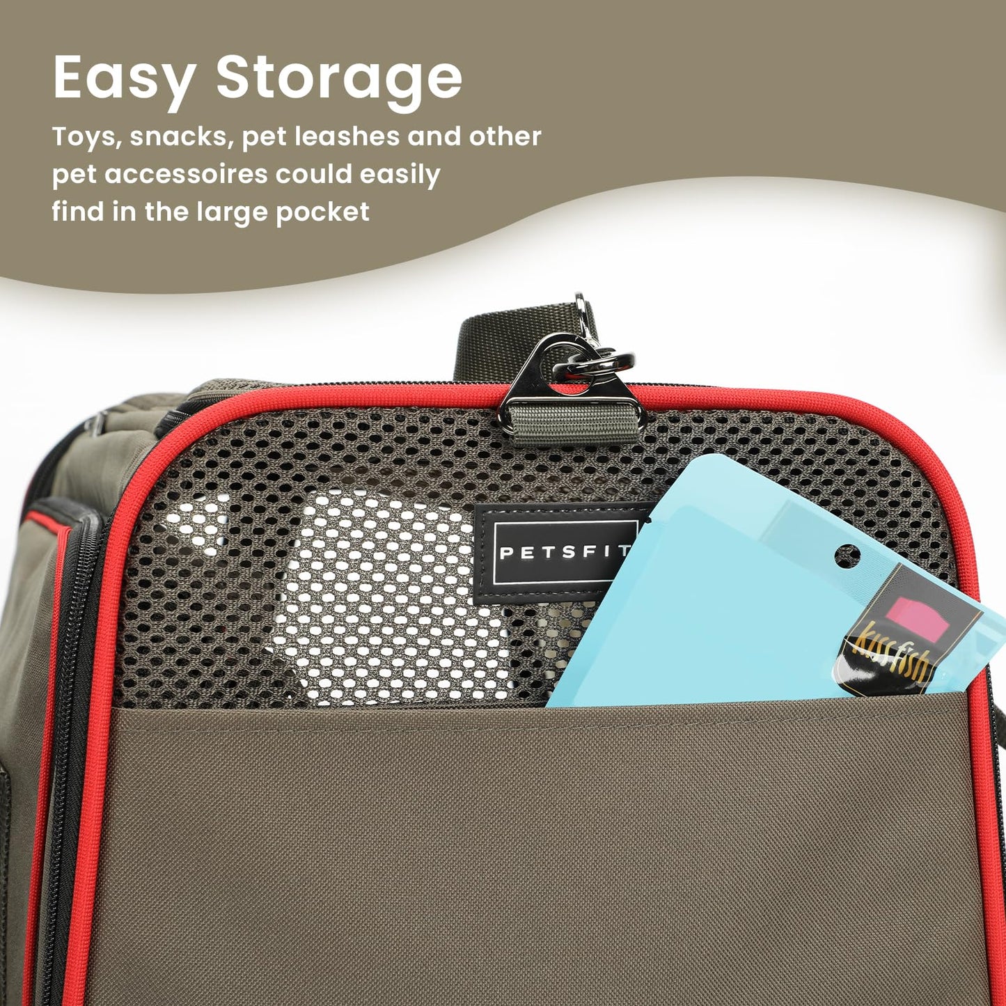 Petsfit Rabbit Carrier Bunny Carriers, Airline Approved Soft-Sided Pet Carrier for Guinea Pig/Cat/Dog/Kittens/Puppy, 16"x 10"x 9"