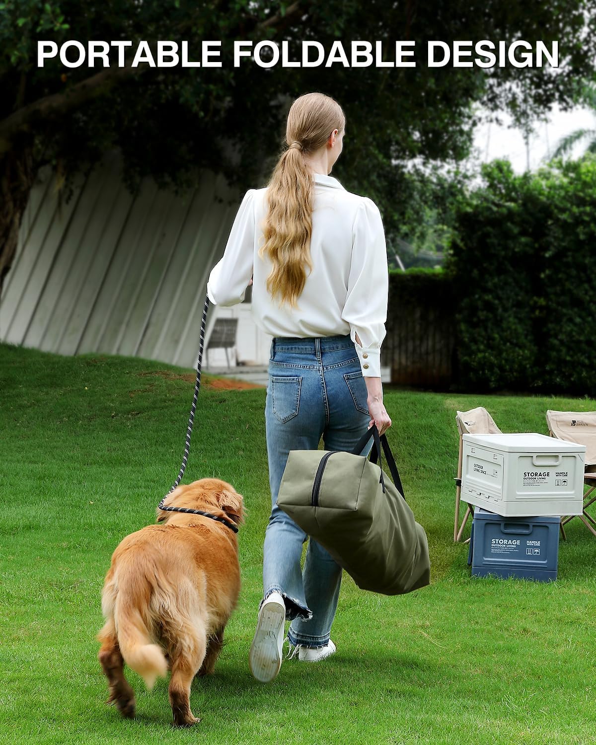 Veraste 30 Inch Collapsible Travel Dog Crate for Medium Large Dogs, Portable Dog Crate 4-Door Foldable Soft Kennel with Chew-Proof Mesh Windows for Indoor & Outdoor, with Storage Bag（Green）