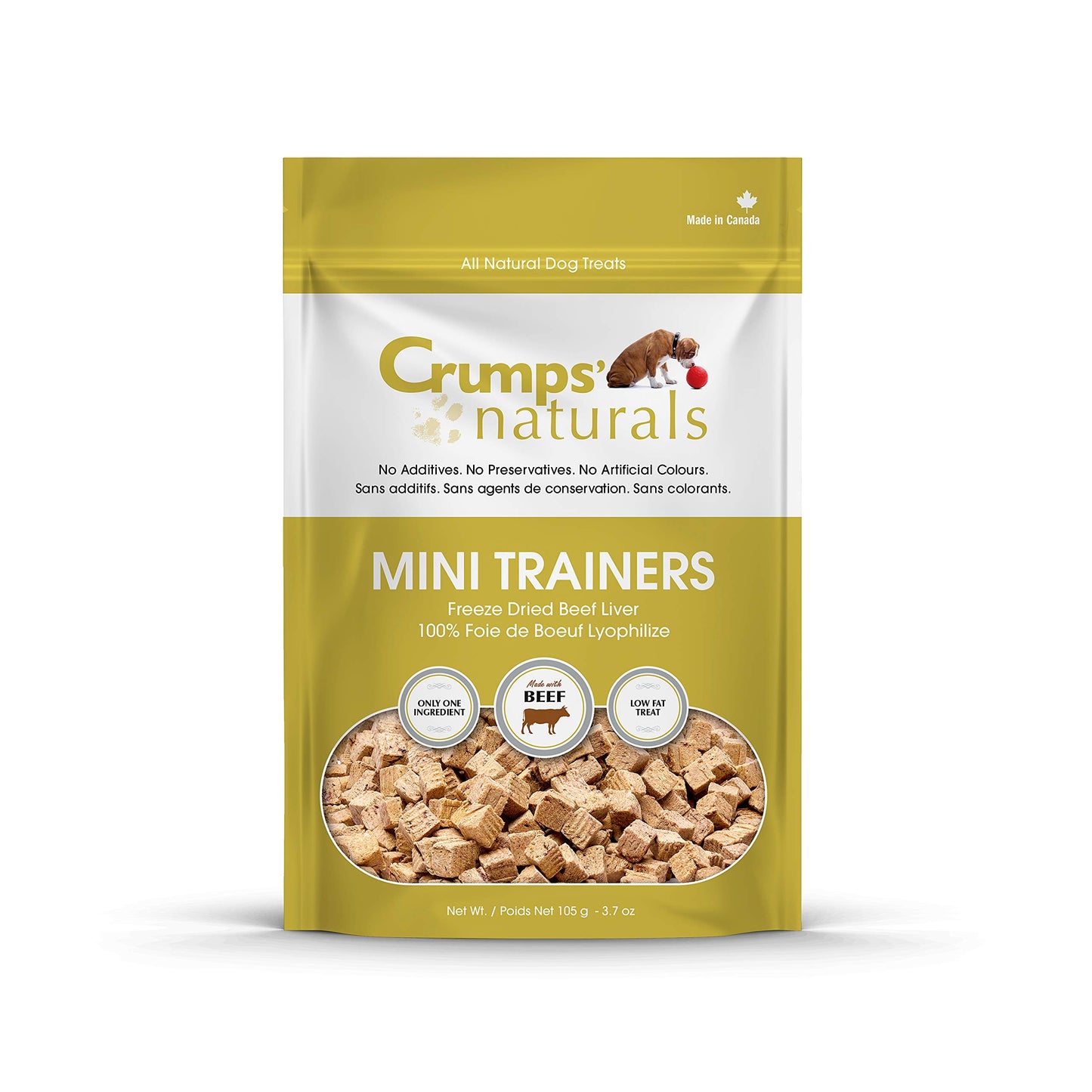Crumps' Naturals Mini Trainers Freeze Dried Beef Liver (1 Pack),, 1.9OZ/ 55G - Furr-Reel