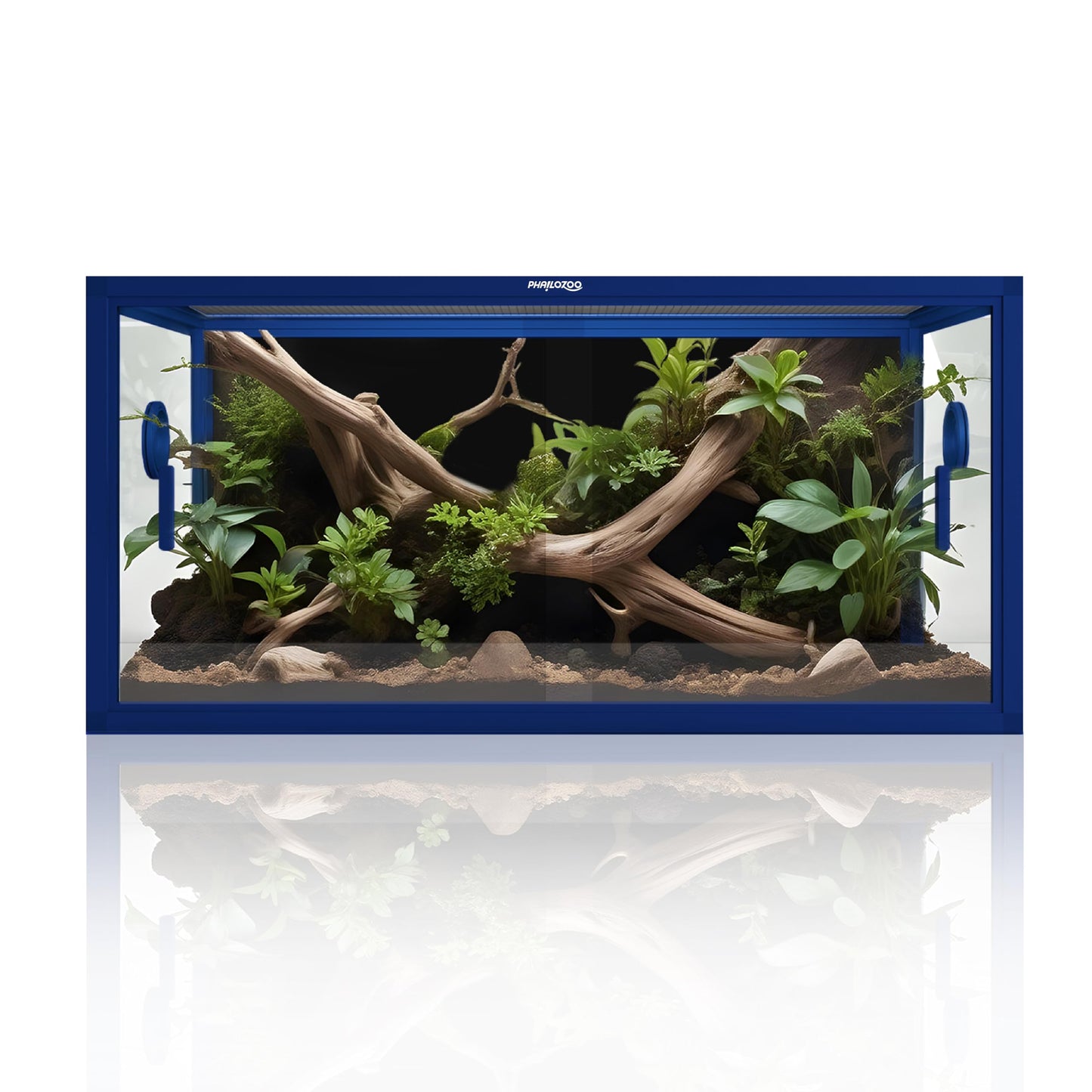 50 Gallon Reptile Terrarium, Reptile Tank for Easy Maintenance, Front Opening Reptile Enclosure with Top Screen Ventilation & Glass Sliding Door 36''x18''x18'' (Ultimate Black) - Furr-Reel