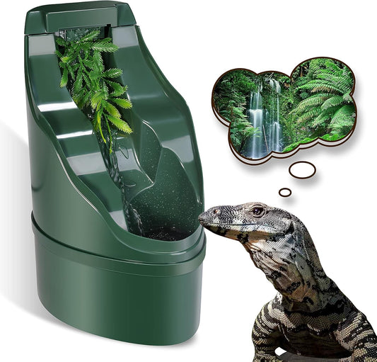 Reptile Chameleon Cantina Drinking Fountain Water dripper Comes with Feeding Tongs and Frosted Tweezer for Amphibians Insects Lizard Turtle Snake Spider Frog Gecko Furr-Reel