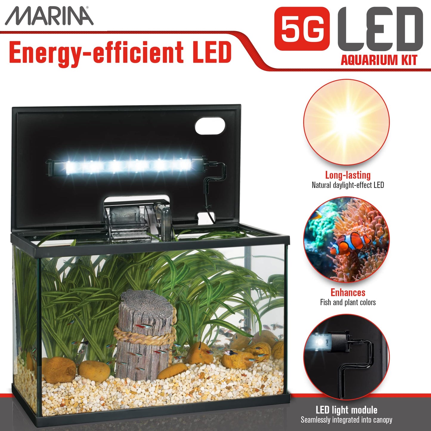 Marina LED Aquarium Kit, 10 Gallon, (15256A1)