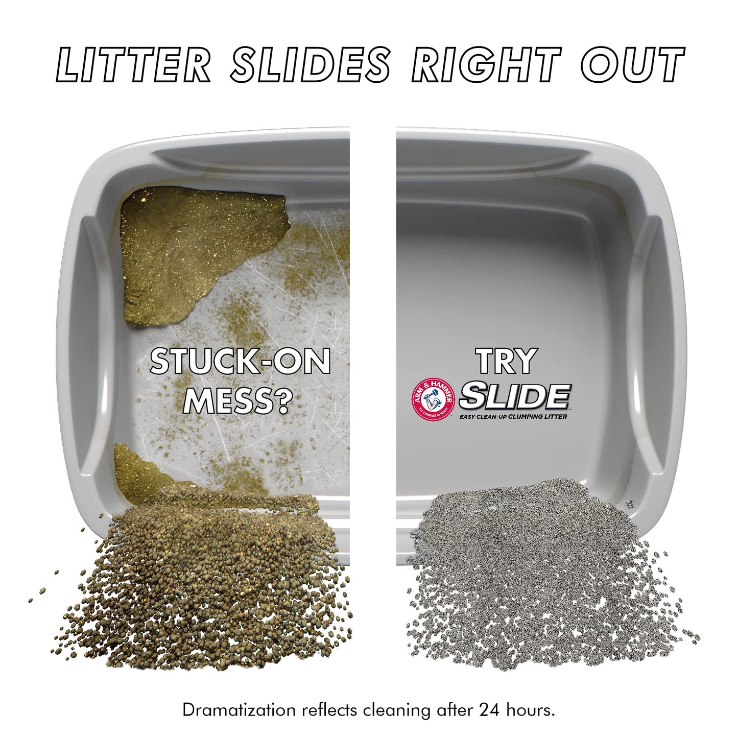 Arm & Hammer Clump & Seal Slide Clay Cat Litter, Non-Stop Odour Control, 12.7kg, 7 Days of Odour Control, Dust Free, Clumping Litter (Pack of 1)