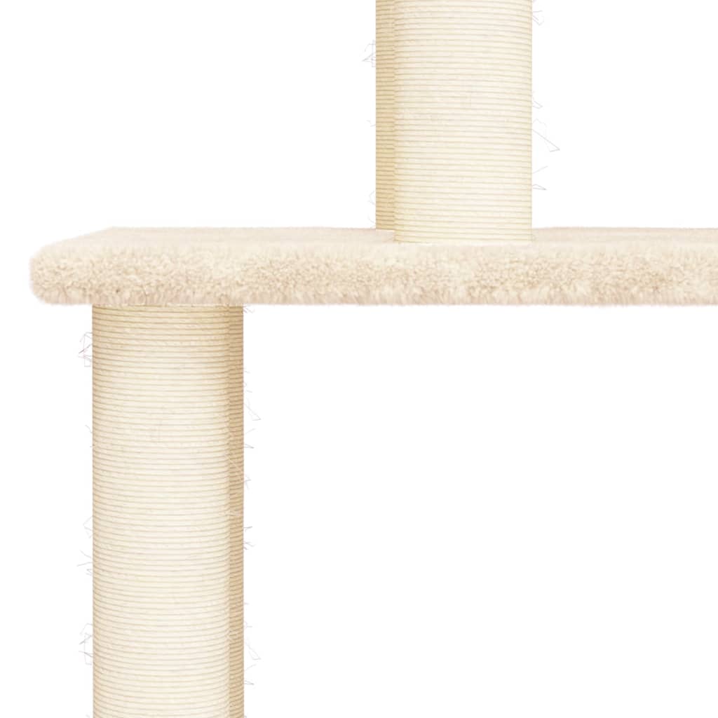 NNEVL Cat Tree with Sisal Scratching Posts Cream 149 cm - Furr-Reel