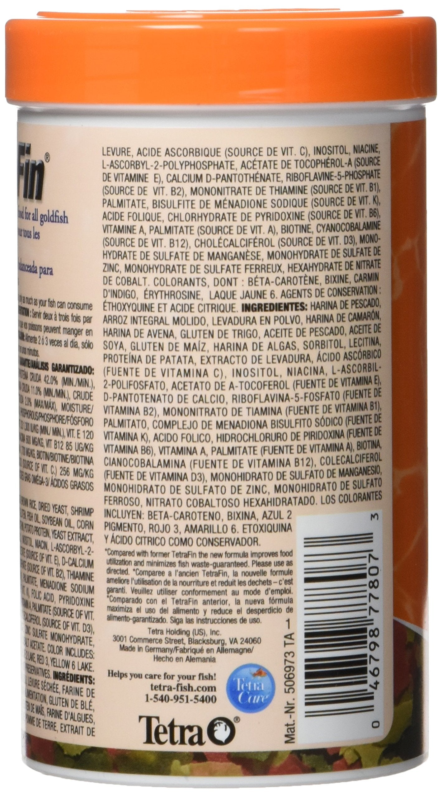 Tetra Goldfish Flakes 7.06oz, 200g, Bilingual