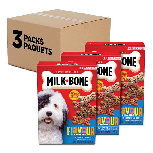 Milk-Bone Flavour Snacks Dog Biscuits Medium Sized Dog Treats, Assorted Flavours, 6.5kg Box