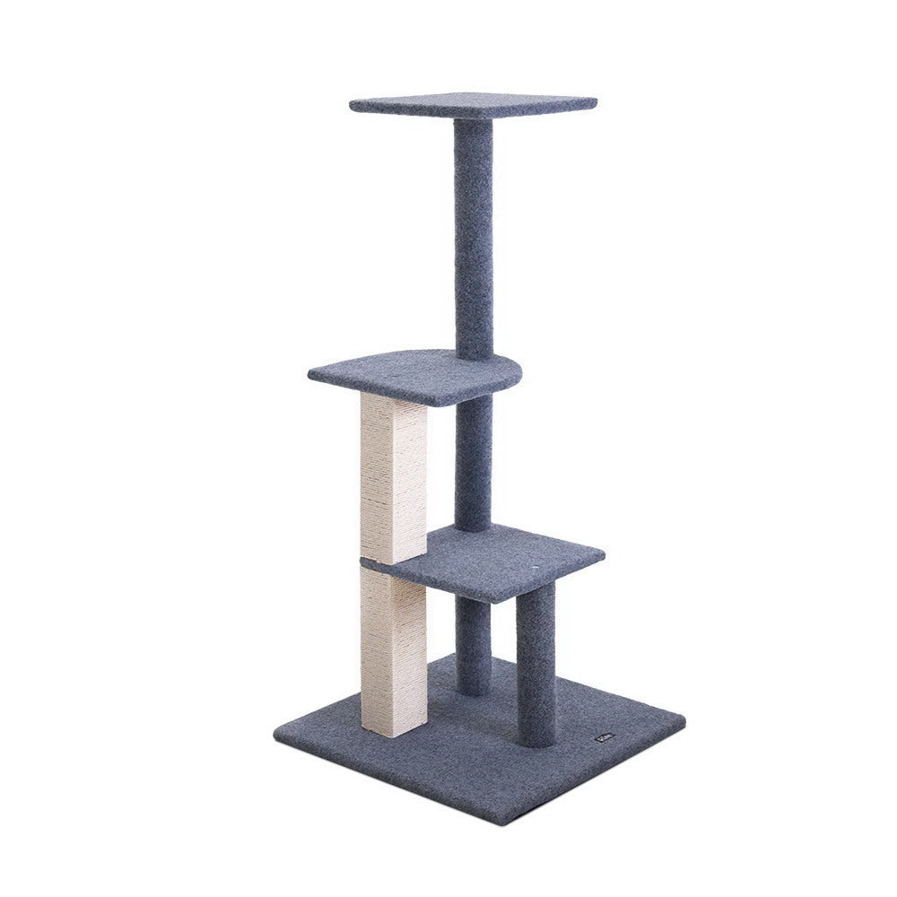 NNEDSZ Cat Tree 124cm Trees Scratching Post Scratcher Tower Condo House Furniture Wood Steps - Furr-Reel