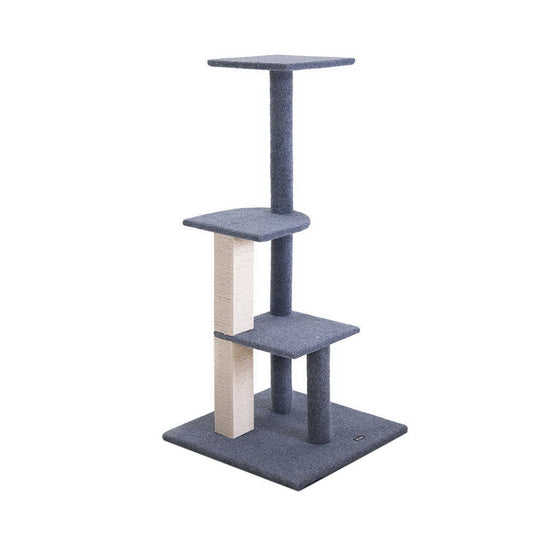 NNEDSZ Cat Tree 124cm Trees Scratching Post Scratcher Tower Condo House Furniture Wood Steps - Furr-Reel