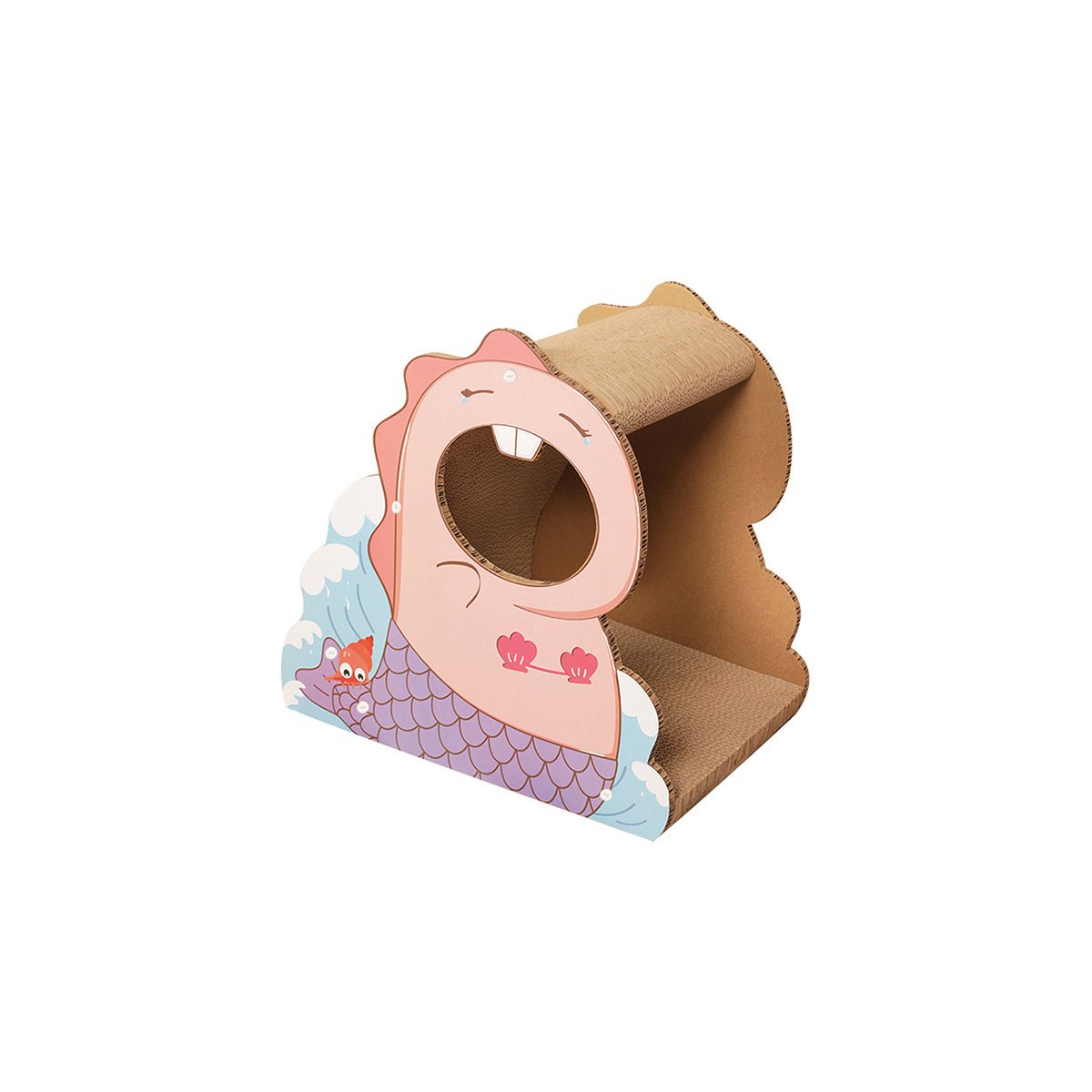 Little Dinosaur Pink Cat Scratching Board - Furr-Reel