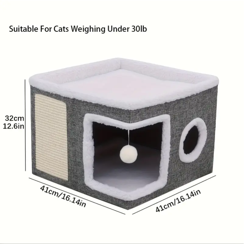 NNETM Double-Layer Cat Bed Cave Sofa - Furr-Reel